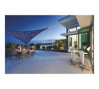 JARDILINE Voile d'ombrage Triangulaire 3.60 m avec LEDs en Ciel étoilé - Coloris Bleu Nuit