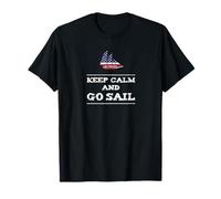 Voile Yacht Bateau Drapeau us Regatta Keep Calm T-Shirt