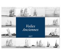 Voiles anciennes (Calendrier mural 2027 DIN A4 vertical), CALVENDO calendrier mensuel: Voiliers anciens naviguant près de la pointe du Grouin dans les eaux bretonnes de la baie du Mont-Saint-Michel.