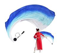 Voiles de danse du ventre - Écharpe en soie Poi Streamer | Ruban drapeau coloré | Voile de soie élégant aux couleurs progressives pour la pratique des arts fluides, le culte, accessoire de performance