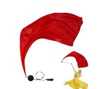 Voiles de danse en soie | Drapeaux de danse louange avec balles, culte coloré, voile de ventre dégradé Poi pour église, scène, spectacles tribaux