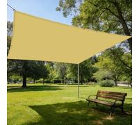 Voiles d'ombrage Imperméable 1.6 x 4 m Toile Imperméable Voile d'ombrage Carré avec Oeillets et Cordons pour Patio Jardin, Terrasse, Extérieur, Balcon, Jaune Sable