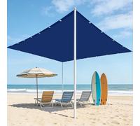 Voiles d'ombrage Imperméable 140 x 300 cm Cordon de Montage Inclus Voiles d'ombrage avec Œillets Respirant pour Patio Balcon Jardin Terrasse Extérieur, Bleu Foncé