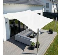 Voiles D'ombrage Imperméable 4.3x8.2M Voile Ombrages Rectangulaire avec Oeillets et Cordons UV Protection Toile Ombrage Exterieur pour Patio Terrasse Jardin Balcon Pergola Extérieur - Blanc