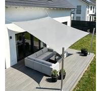 Voiles D'ombrage Imperméable 4.3x8.8M Voile Ombrages Rectangulaire avec Oeillets et Cordons UV Protection Toile Ombrage Exterieur pour Patio Terrasse Jardin Balcon Pergola Extérieur - Gris Clair