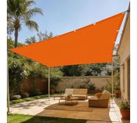 Voiles d'ombrage Imperméable 4.5 x 4.5 m avec Protection UV Voiles Solaire avec Oeillets et Cordons pour Patio Jardin Terrasse Extérieur Balcon, Orange