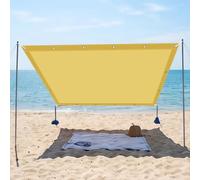 Voiles d'ombrage Imperméable 75 x 850 cm Multi Couleur et Taille Imperméable Bache Ombrages Protection UV pour Jardin Extérieur Terrasse Cour, Jaune Sable