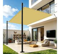 Voiles d'ombrage Pare-Soleil 9 x 9.5 m UV Protection avec Oeillets Tissu Polyester Multi Couleur et Taille Toile Solaire Voile pour Terrasses Balcons et Jardins, Couleur Crème