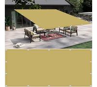 Voiles d'ombrage pour Patio 200 x 200 cm 185G/㎡, Robuste et Stable, Filet Protection Solaire, Voile d'ombrage Imperméable Rectangulaire pour Extérieur/Terrass/Balcon, Jaune Sable