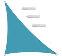 Voiles d'ombrage pour Patio Triangulaire Rectangulaire Voile d'ombrage avec Corde Libre Imperméable Résistant UV98% pour Jardin Terrasse Camping Piscine Extérieur Balcon 3.6x3.6x5.1m Lac Bleu