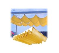 Voiles d'ombrage rétractables à vagues,Auvent for terrasse, porche, jardin,Taille et couleur personnalisables((WxL)0.9x7m)