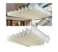 Voiles d'ombrage rétractables ondulées, avec kit de montage pour terrasse extérieure en verre, auvent de protection solaire en polyéthylène haute densité perméable à l'eau, taille personnalisée