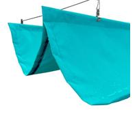 Voiles d'ombrage rétractables ondulées - Housse d'ombrage imperméable pour pergola - Auvent de rechange pour terrasse et porche - Bleu - A