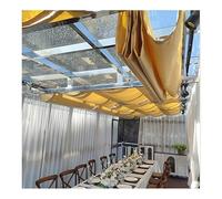 Voiles d'ombrage rétractables pour extérieur, terrasse, pergola, auvent coulissant, résistant aux UV, pour utilisation dans le jardin et la terrasse
