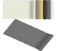Voiles Ombrage Rectangulaire 120 x 325 cm Taille Personnalisée Protection Contre Le Soleil Rectangulaire Filet d'ombrage avec Cordes Fixes pour Terrasse, Balcon, Gris Clair