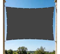 Voiles Ombrages 1.6 x 2.8 m Polyester Antidéchirure UV Protection Voiles d'ombrage Respirant pour Jardin Terrasse Extérieur Patio Piscine Balcon, Gris Foncé