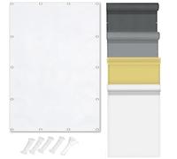 Voiles Ombrages 1.6x2.8m Imperméable Filet Ombrage Rectangulaire 90% UV Tissu D'Ombrage Coupe-Vent Toile Voile Polyester pour Serre Jardin Pergola Pet House Blanc