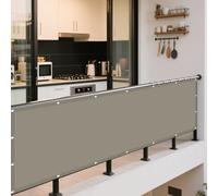Voiles Ombrages 1.7 x 3.8 m Imperméableanti UV Protection Voiles d'ombrage avec Oeillets et Cordons pour Jardin Terrasse Extérieur Patio Piscine Balcon, Taupe