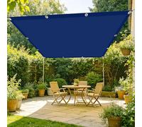Voiles Ombrages 140 x 340 cm Résistant à l'eau Rectangulaire Imperméable Contre Le Vent pour Jardin Terrasse Extérieur Patio Piscine Balcon, Bleu Foncé