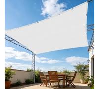 Voiles Ombrages 2.5 x 4.5 m Cordon de Montage Inclus Filet Dombrage Rectangle avec Oeillets et Cordons pour Jardin Terrasse Extérieur Patio Piscine Balcon, Blanc
