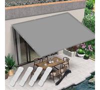 Voiles Ombrages 2.5x4.5m Rectangulaire Imperméable Brise Vue pour Balcon,Toiles D'ombrages,Filet Ombrages,Protection pour Patio Jardin Terrasse Extérieur Balcon avec Oeillets et Cordons,Gris Clair