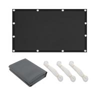 Voiles Ombrages Imperméable Rectangulaire,avec Cordons Voile d'ombrage,Pare-Soleil Jardin Balcon,Filet Anti Chaleur,Anti 98% UV pour Patio Paravent Et Bâche (Black,4.5m ×4.5m)