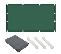 Voiles Ombrages Imperméable Rectangulaire,avec Cordons Voile d'ombrage,Pare-Soleil Jardin Balcon,Filet Anti Chaleur,Anti 98% UV pour Patio Paravent Et Bâche (Green,3m × 5m)