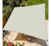 Voiles Ombrages Rectangulaire 0.8 x 1.4 m D'Ombrages UV Protection Toile Ombrage Imperméable Respirant pour Patio Balcon Jardin Terrasse Extérieur, Blanc cassé