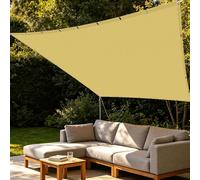 Voiles Ombrages Rectangulaire 1.4 x 1.4 m Toile Imperméable Rectangulaire Imperméable Respirant pour Patio Balcon Jardin Terrasse Extérieur, Jaune Sable