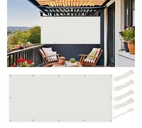 Voiles Ombrages Rectangulaire 1.5x3m Imperméable Toile Ombrage Exterieur Bâche Dombrages, Voiles Solaire, Pare-Soleil Jardin Balcon avec Oeillets et Cordons pour Patio Terrasse Jardin, Blanc