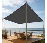 Voiles Ombrages Rectangulaire 1.6 x 2.8 m Plusieurs Tailles et Coloris Toile Solaire Voile Multi Couleur Taille Toiles pour Patio Balcon Jardin Terrasse Extérieur, Gris Foncé