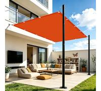 Voiles Ombrages Rectangulaire 1.6 x 2.8 m UV Protection avec Oeillets Tissu Polyester Multi Couleur et Taille Toile d'ombrage pour Terrasses Balcons et Jardins, Orange