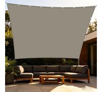 Voiles Ombrages Rectangulaire 1.7 x 3.4 m Toile Imperméable Toiles D'Ombrages Respirant Pourjardin, Terrasse, Balcon, Extérieur, Taupe