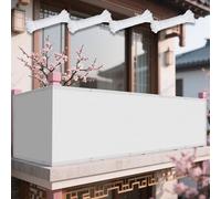 Voiles Ombrages Rectangulaire 102 x 320 cm Résistant 98% Protection Rayons UV Toile Parasol de Potager avec Cordons pour Extérieur Jardin Terrass Balcon, Blanc