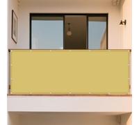Voiles Ombrages Rectangulaire 108 x 110 cm Anti UV Contre Le Vent Rayons Toile d'ombrage Extérieur avec Oeillets et Cordons pour La Couverture Végétale Serre Pergola, Jaune Sable