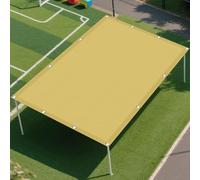 Voiles Ombrages Rectangulaire 140 x 350 cm Protection des Rayons UV à 98% Voile d'ombrage Jardin avec Oeillets pour Patio Jardin Terrasse Extérieur, Couleur Crème