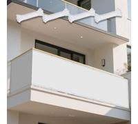 Voiles Ombrages Rectangulaire 160 x 620 cm Résiste à des Forces de Traction Élevées Filet Protection Solaire avec Oeillets Cordons pour Extérieur Jardin Terrass Balcon, Blanc