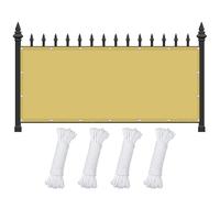 Voiles Ombrages Rectangulaire 170 x 460 cm Imperméable Protection UV 98% Rayons Serres Filet Coupe-Vent avec 4 Morceaux de Corde pour Jardin Terrasse Camping Sable, Couleur Crème