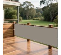 Voiles Ombrages Rectangulaire 172 x 385 cm Imperméable Protection UV 98% Rayons Filet d'ombrage Potager avec Oeillets pour Extérieur Terrasse Jardin Balcon, Taupe