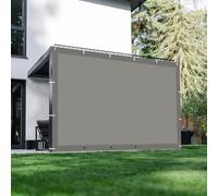 Voiles Ombrages Rectangulaire 180 x 400 cm avec Oeillets et Cordons Voile d'ombrage Toile Rectangulaire Imperméable Protection UV pour Jardin/Terrasse/Balcon/Extérieur, Gris Clair