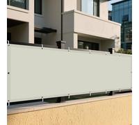 Voiles Ombrages Rectangulaire 190 x 340 cm Polyester Anti-Déchirure Filet d'ombrage Extérieur Cordes de Fixation Incluses pour Jardin Terrasse Balcon Extérieur, Beige