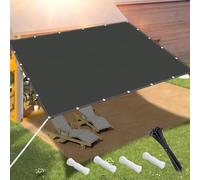 Voiles Ombrages Rectangulaire 1x1.4m Imperméable Bache Ombrages, Toiles D'ombrages Filet Ombrages Protection Solaire Polyester pour Patio Jardin, Terrasse, Extérieur, Balcon,Gris
