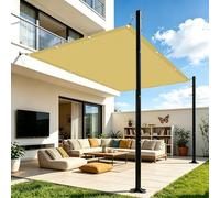 Voiles Ombrages Rectangulaire 2.5 x 4.5 m UV Protection avec Oeillets Tissu Polyester Multi Couleur et Taille Toile d'ombrage pour Terrasses Balcons et Jardins, Couleur Crème