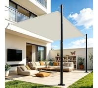 Voiles Ombrages Rectangulaire 2.6 x 2.8 m UV Protection avec Oeillets Tissu Polyester Multi Couleur et Taille Toile d'ombrage pour Terrasses Balcons et Jardins, Blanc cassé