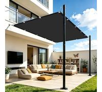 Voiles Ombrages Rectangulaire 2.8 x 2.8 m UV Protection avec Oeillets Tissu Polyester Multi Couleur et Taille Toile d'ombrage pour Terrasses Balcons et Jardins, Noir