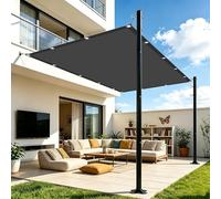 Voiles Ombrages Rectangulaire 2.8 x 2.8 m UV Protection avec Oeillets Tissu Polyester Multi Couleur et Taille Toile d'ombrage pour Terrasses Balcons et Jardins, Gris Foncé