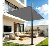 Voiles Ombrages Rectangulaire 2.8 x 9.5 m UV Protection avec Oeillets Tissu Polyester Multi Couleur et Taille Toile d'ombrage pour Terrasses Balcons et Jardins, Gris Clair