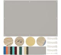 Voiles Ombrages Rectangulaire 2.8x3.6m Imperméable Toile Ombrage Exterieur, Voile Dombrage Pare-Soleil Jardin Balcon UV Protection pour Patio Terrasse Extérieur avec Oeillets et Cordons, Gris Clair