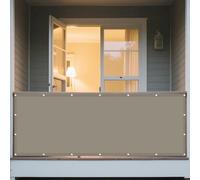 Voiles Ombrages Rectangulaire 210 x 220 cm Protection des Rayons 95% UV Auvent de Terrasse Anti-Ultraviolets avec Oeillets et Cordons pour Patio Pergola Jardin Exterieur, Taupe