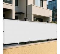 Voiles Ombrages Rectangulaire 260 x 460 cm Polyester Anti-Déchirure Filet d'ombrage Extérieur Cordes de Fixation Incluses pour Jardin Terrasse Balcon Extérieur, Blanc